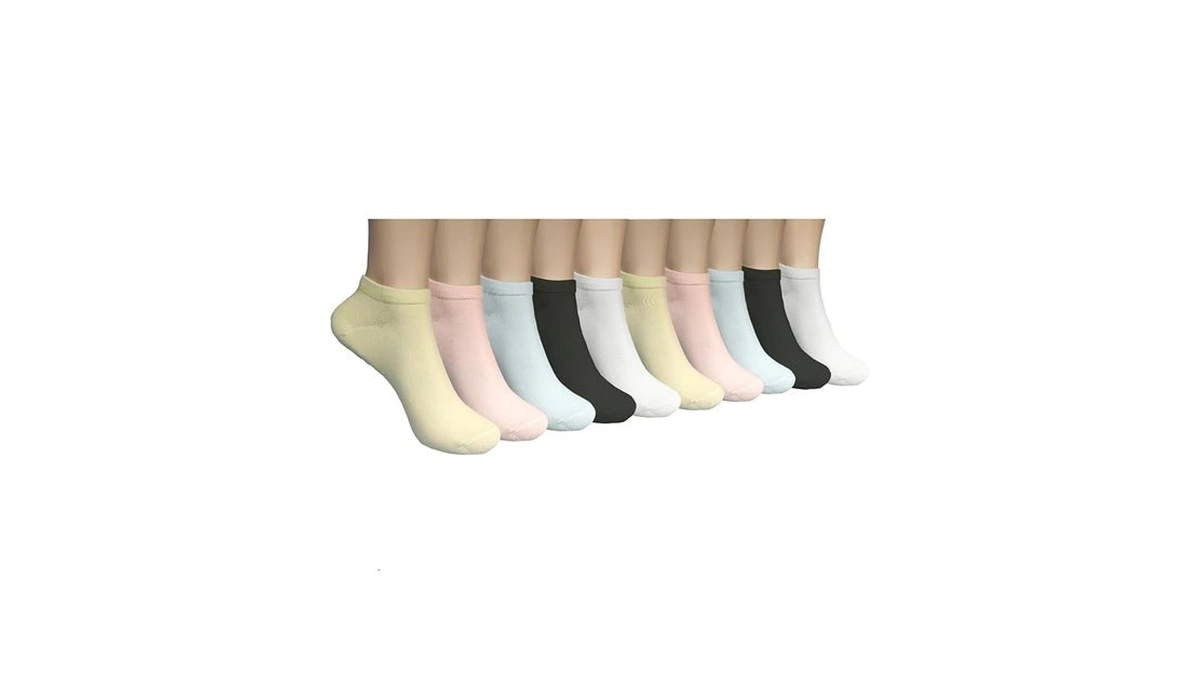 Edenshine 10 Pairs Women's Cotton Ankle Socks, Breathable Moisture-wicking Sports