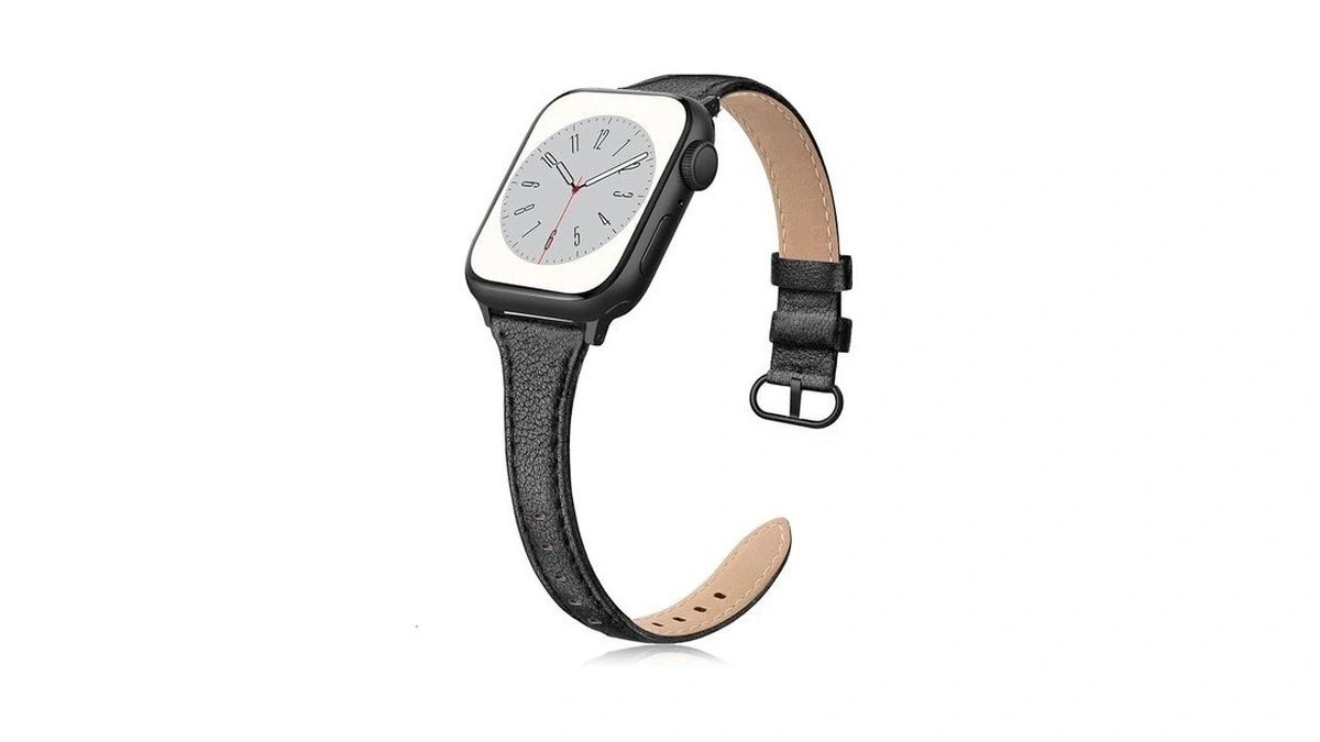 Swees Slim Leather Band Compatible For Apple Watch 38mm 40mm