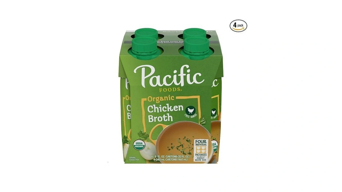 Pacific Foods Organic Free-range Chicken Broth, 8 Oz Carton (4