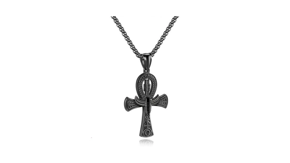 Rehoboth Stainless Steel Ancient Egyptian Coptic Ankh Pendant Necklace For