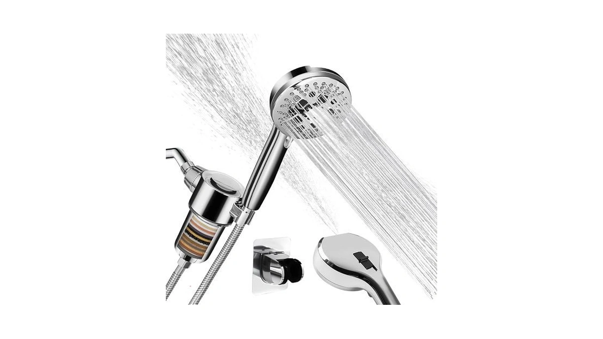 Filtered Shower Head With Handheld, High Pressure 9 Spray Mode