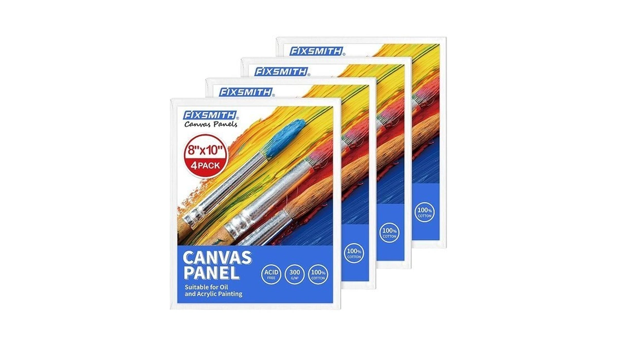 Fixsmith Canvas Boards For Painting 8x10 Inch, Super Value 4