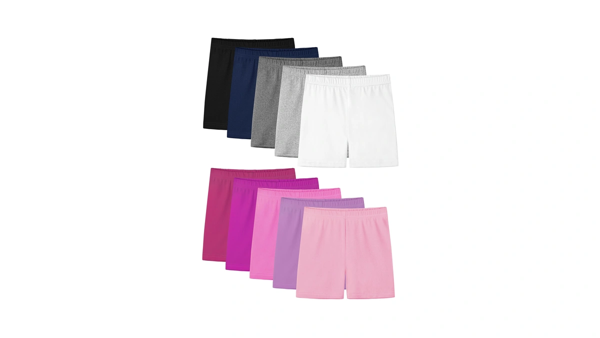 Ruisita 10 Pack Girls Bike Shorts Under Dress Dance Shorts