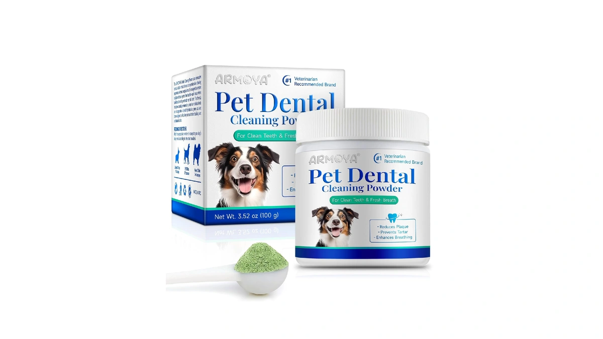Armoya Dog Dental Powder - Teeth Cleaning Powder For Dogs