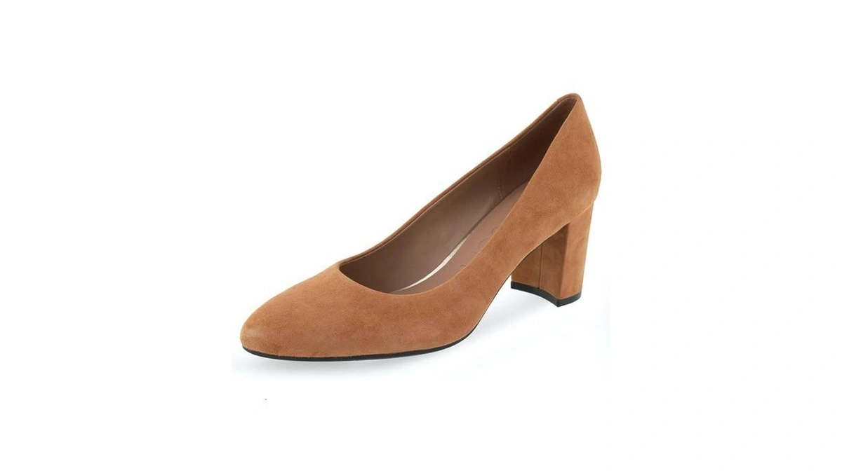 Aerosoles Betsy High Heeled Pump, Tan Suede, 9w