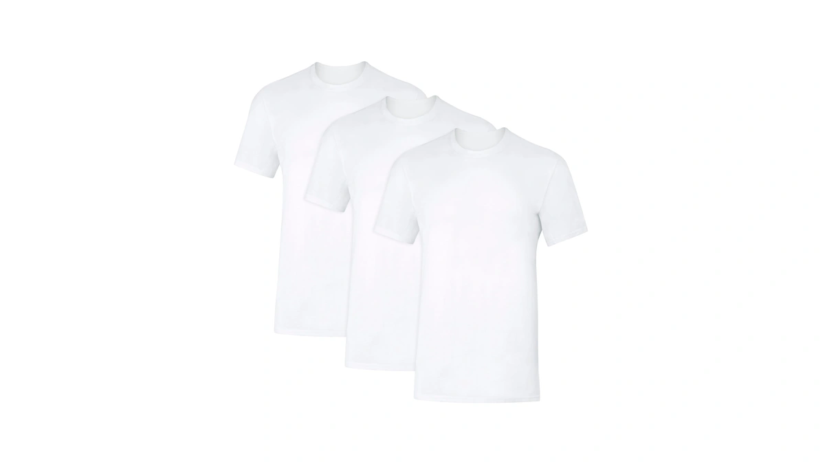 Hanes Men's Sweat Block Undershirt, Underarm Sweat Blocking Tee, White
