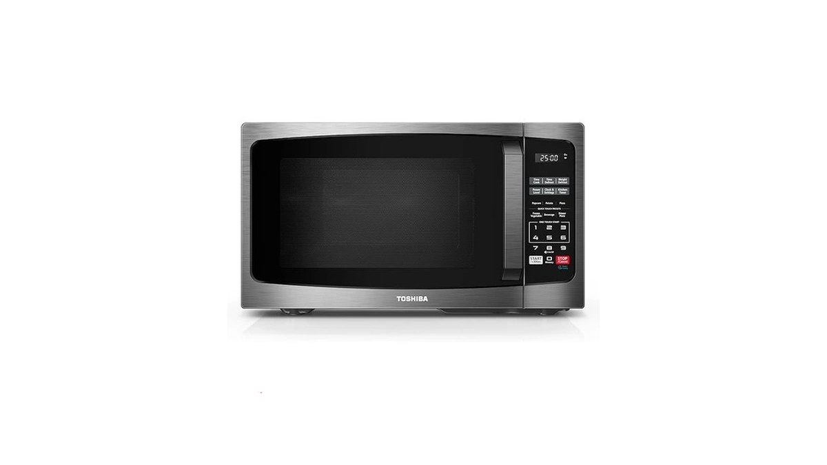 Toshiba Ml-em09pa(bs) Small Microwave Oven With 6 Auto Menus, Mute