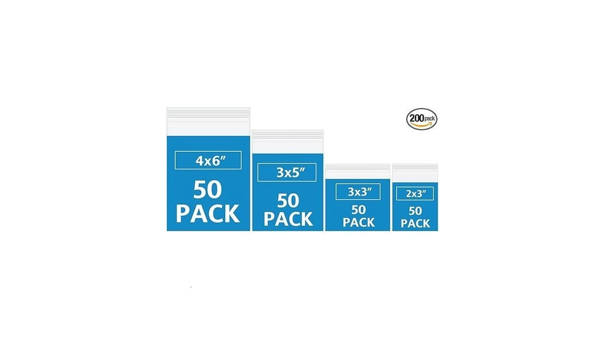 200 Pack Small Plastic Bags For Jewelry, Mini Baggies 4