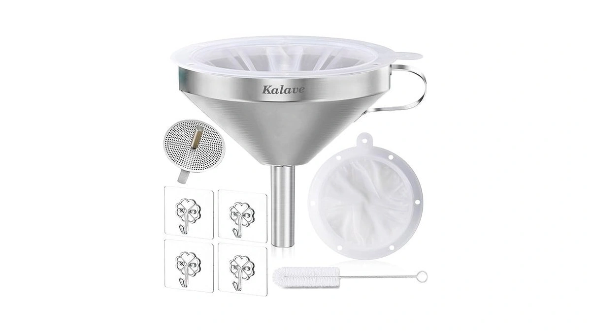 Kalave Premium Stainless Steel Funnel, 5 Inch Food Grade Kitchen
