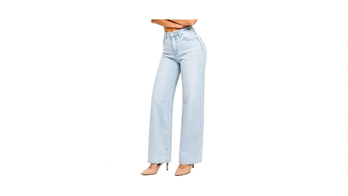 Oneso Women's High Waisted Straight Leg Jeans Heavyweight Premium Stretch