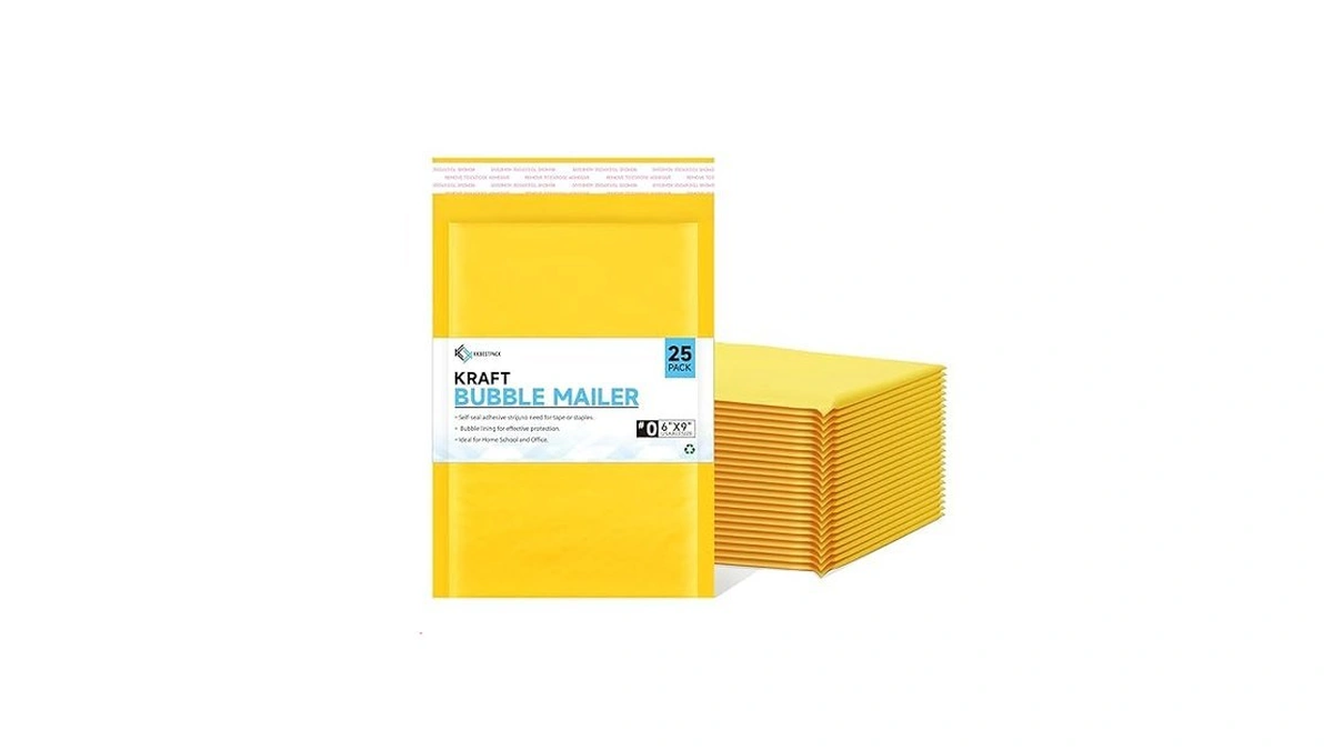 Kkbestpack Kraft Paper Bubble Mailers #0, 6x10 Inch Self-seal Padded