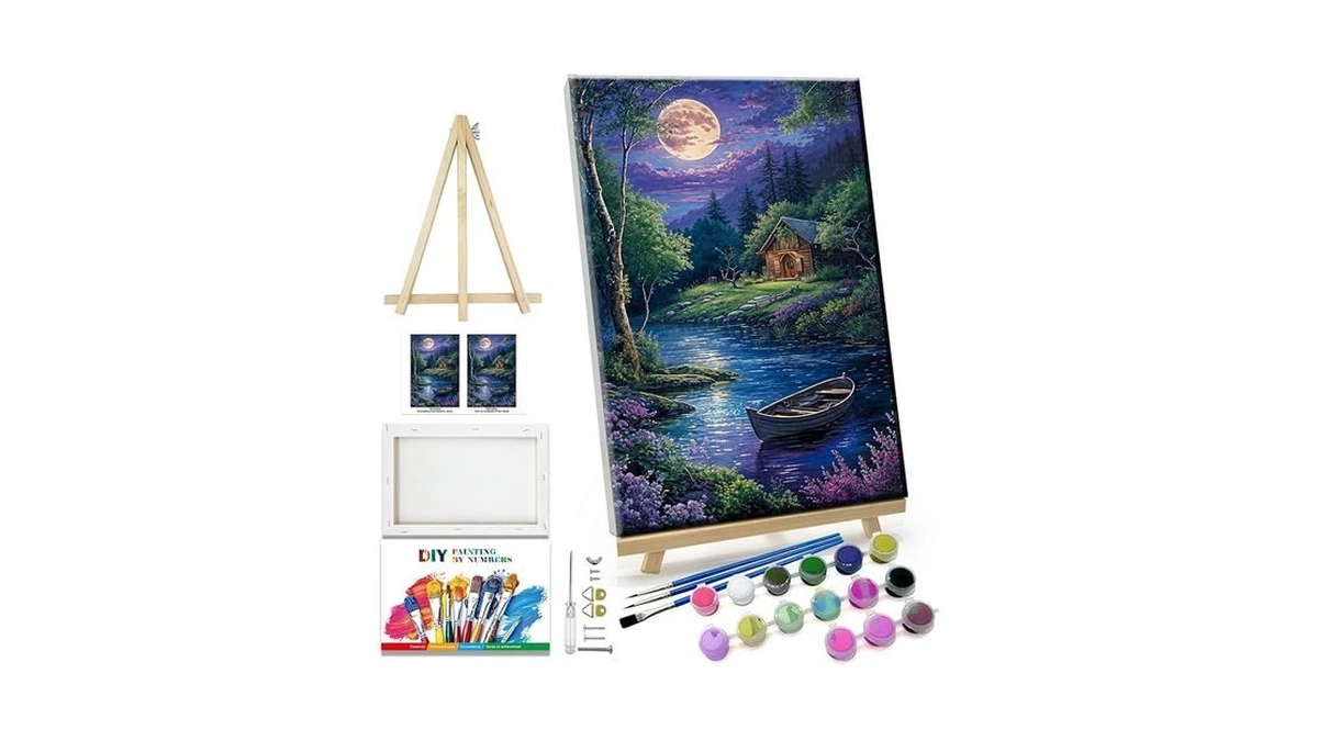 Jooz Landscape Paint By Numbers Kit For Adults Beginner With