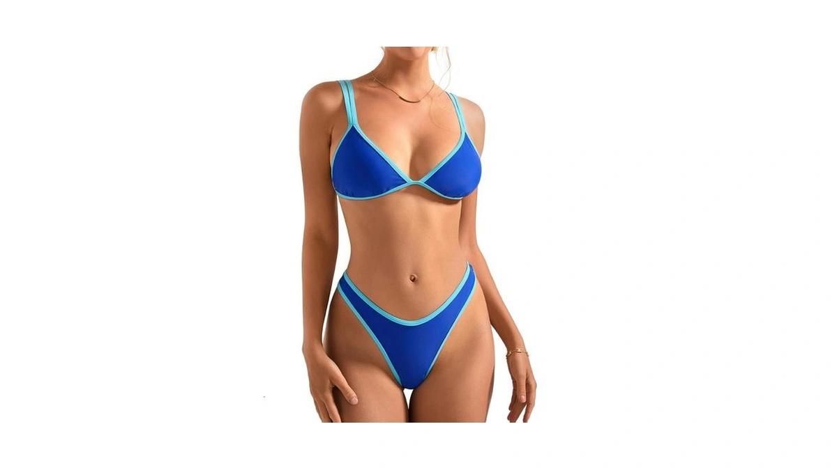 Suuksess Women Cheeky Thong Strings Two Piece Bikini Sets Sexy