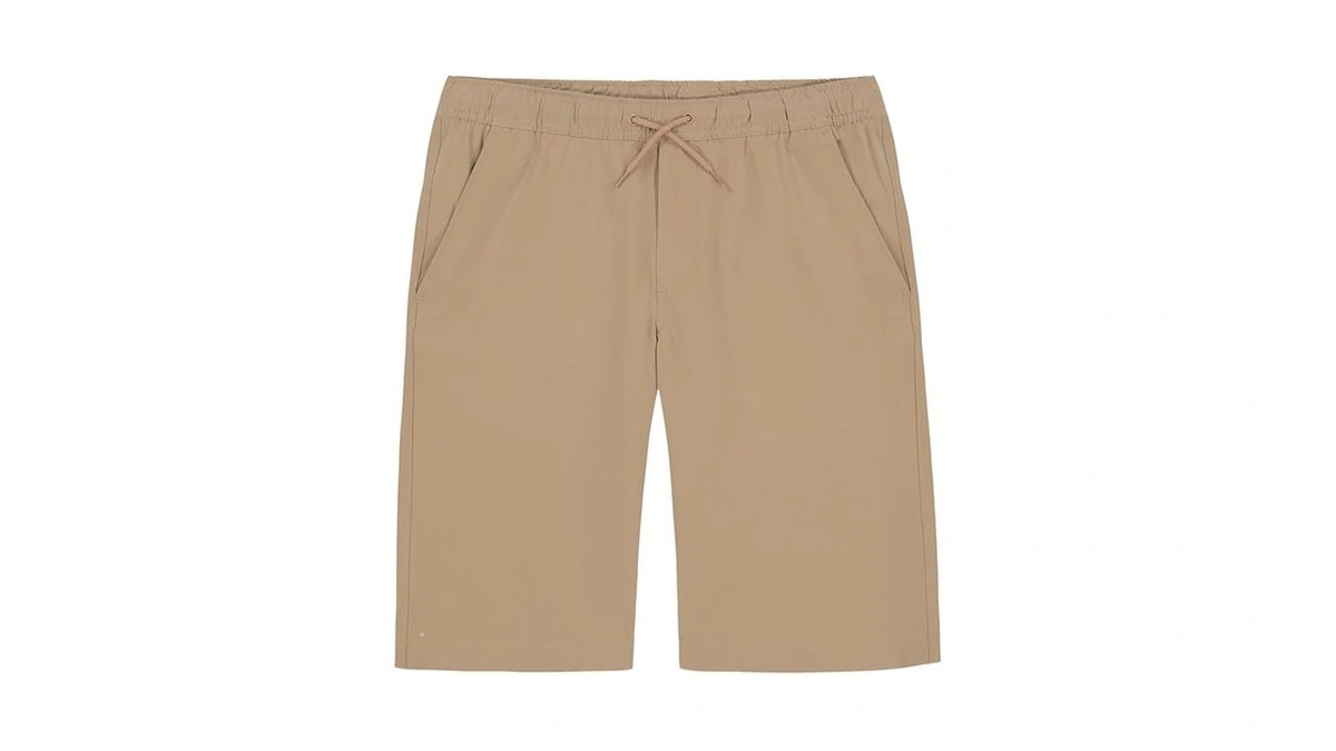 Nautica Boys' School Uniform Pull-on Jogger Short, Lowell Khaki, 6