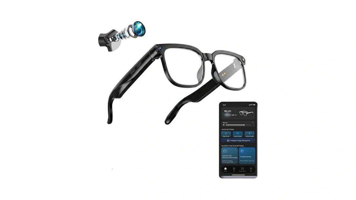 Ai Smart Glasses With Camera, 4k Hd Video & Photo