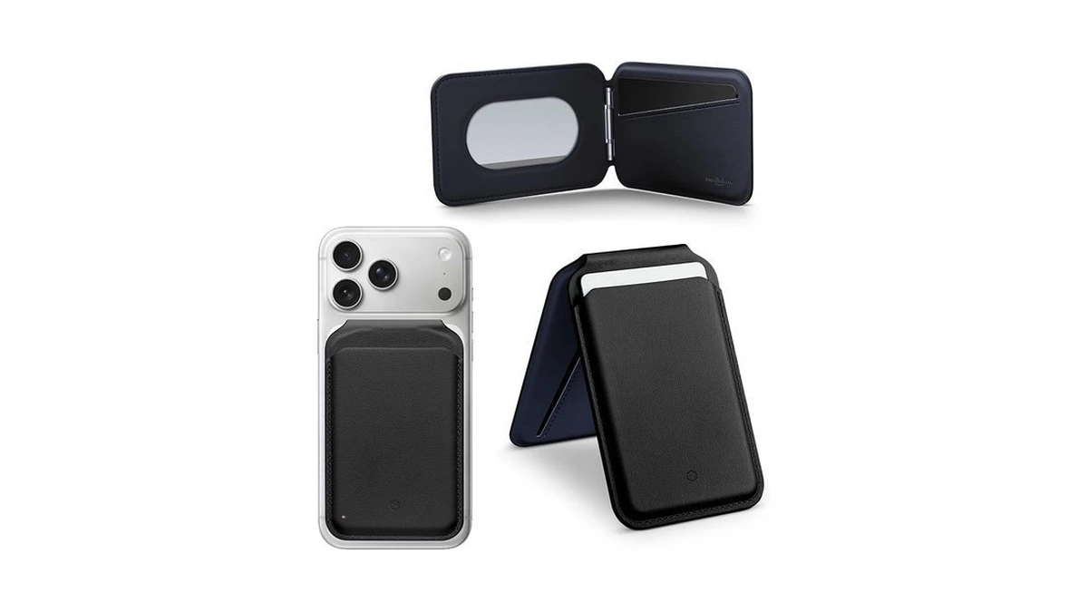 Modlabco. Magsafe Compatible Vegan Leather Card Holder Wallet, Magnetic Attachment