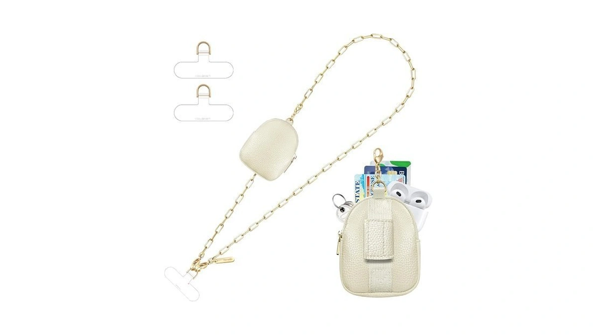 Waiyukllic Clip And Go Strap With Zippered Pouch, Metal Phone