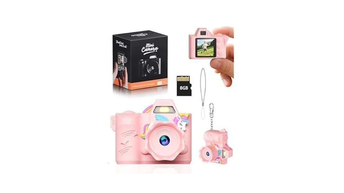 Kids Camera Toys, 1080p Hd Toddler Digital Camera,surround Soft Shell,