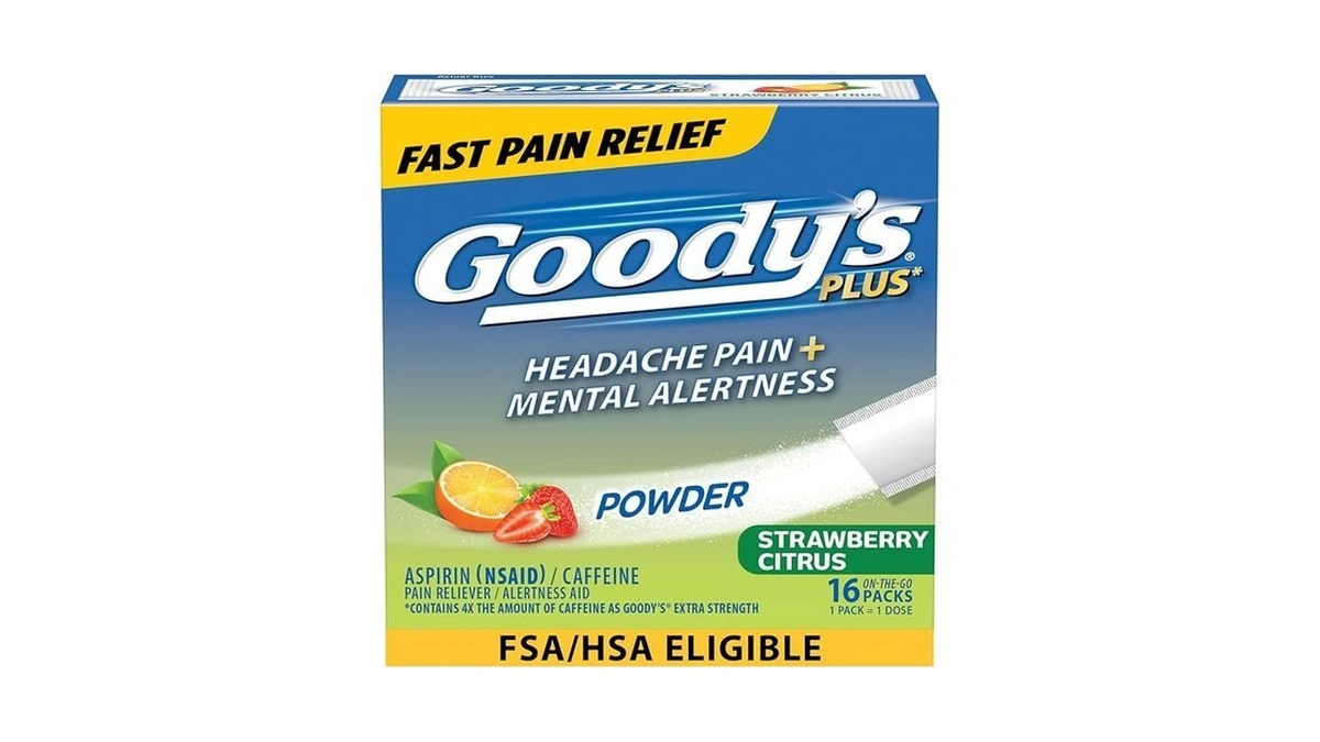 Goody’s Headache Relief Plus Mental Alertness Powder, With Aspirin And