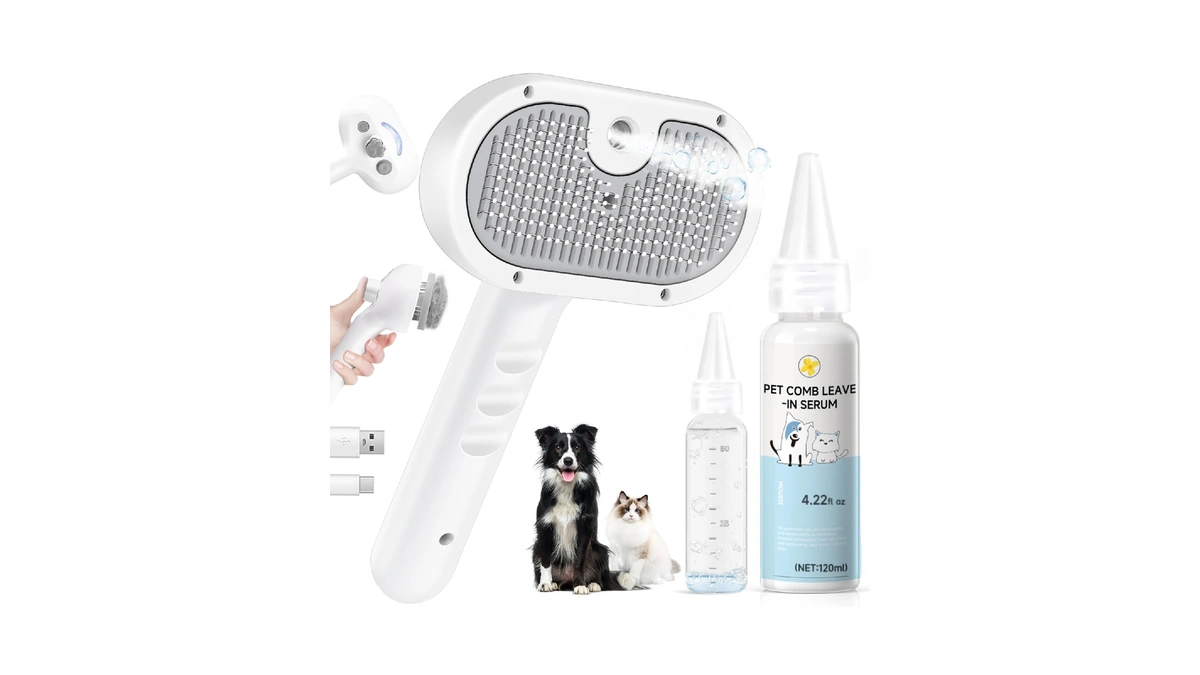 Pet Steam Brush Dog Cat 2026 New Grooming Comb For