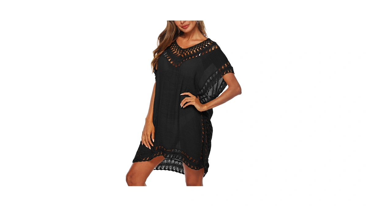 Cysincos Womens Swimsuit Cover Up Crochet Hollow Out Swimwear Beach