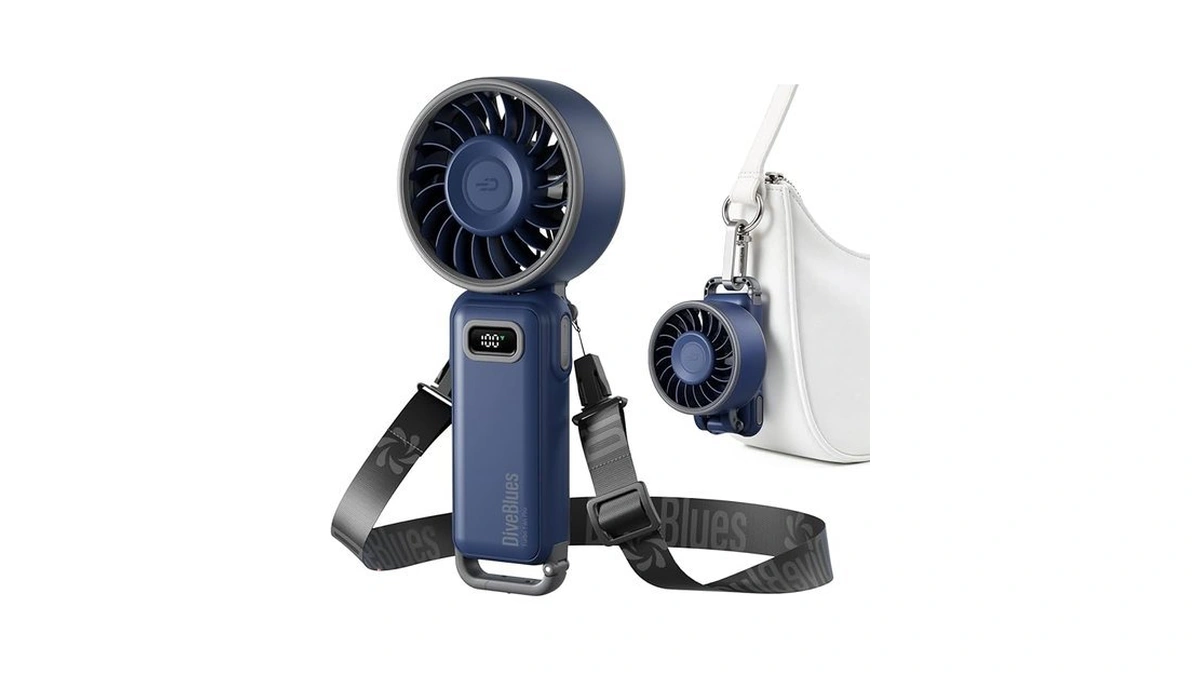 Diveblues Fanzy D6036 Portable Handheld Fan, Harbor Blue