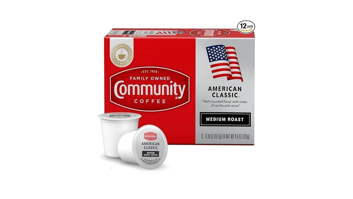 Community Coffee American Classic 12 Count Coffee Pods, Medium Roast,