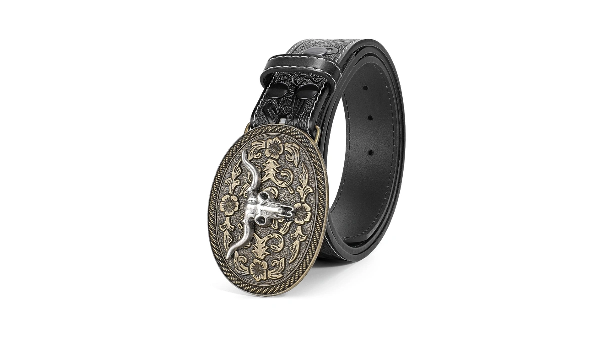 Beltroad Western Leather Buckle Belt For Men Women Cowboy Cowgirl