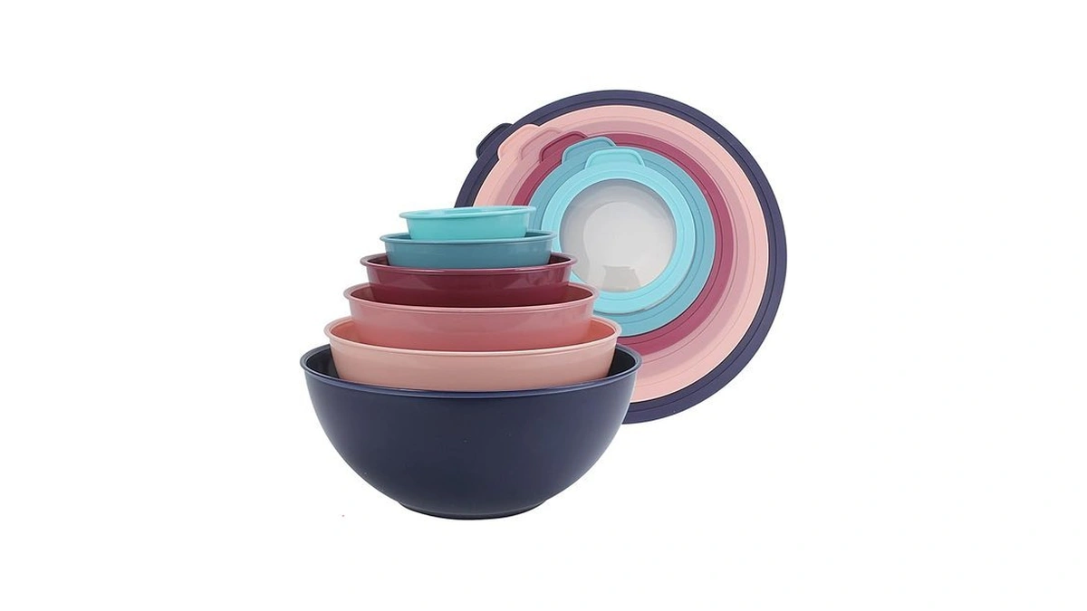 Cook With Color Mixing Bowls With Tpr Lids - 12