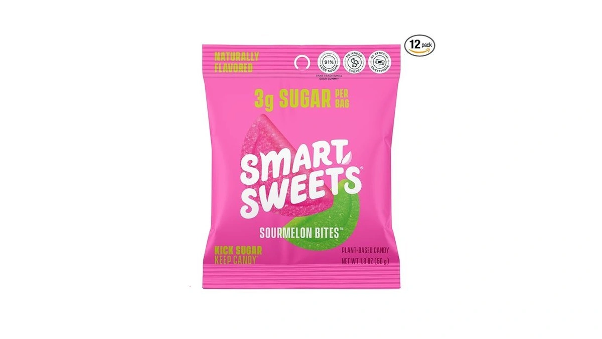 Smartsweets Sourmelon Bites, Low Sugar Gummy Candy (3g), Low Calorie
