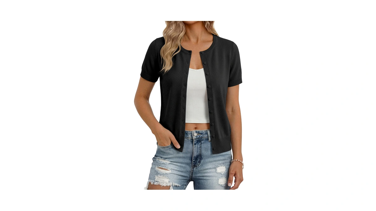 Grace Karin Women Summer Cropped Cardigans, Short Sleeve Bolero Shrugs,