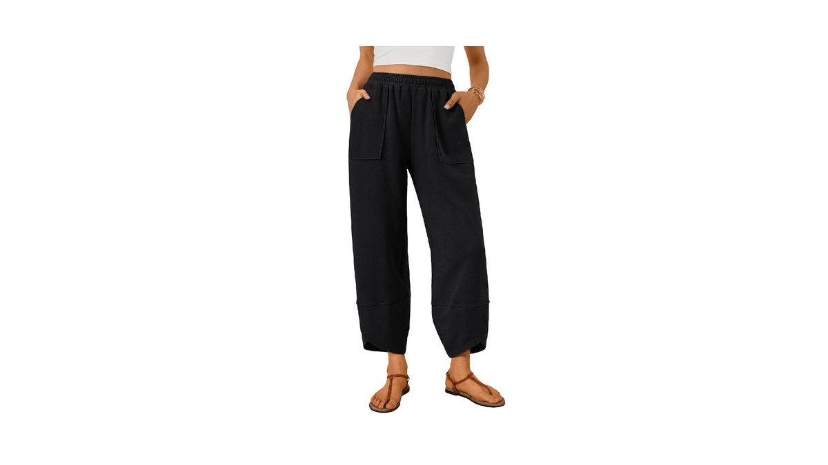 Trendy Queen Women Wide Leg Pants Soft Cotton