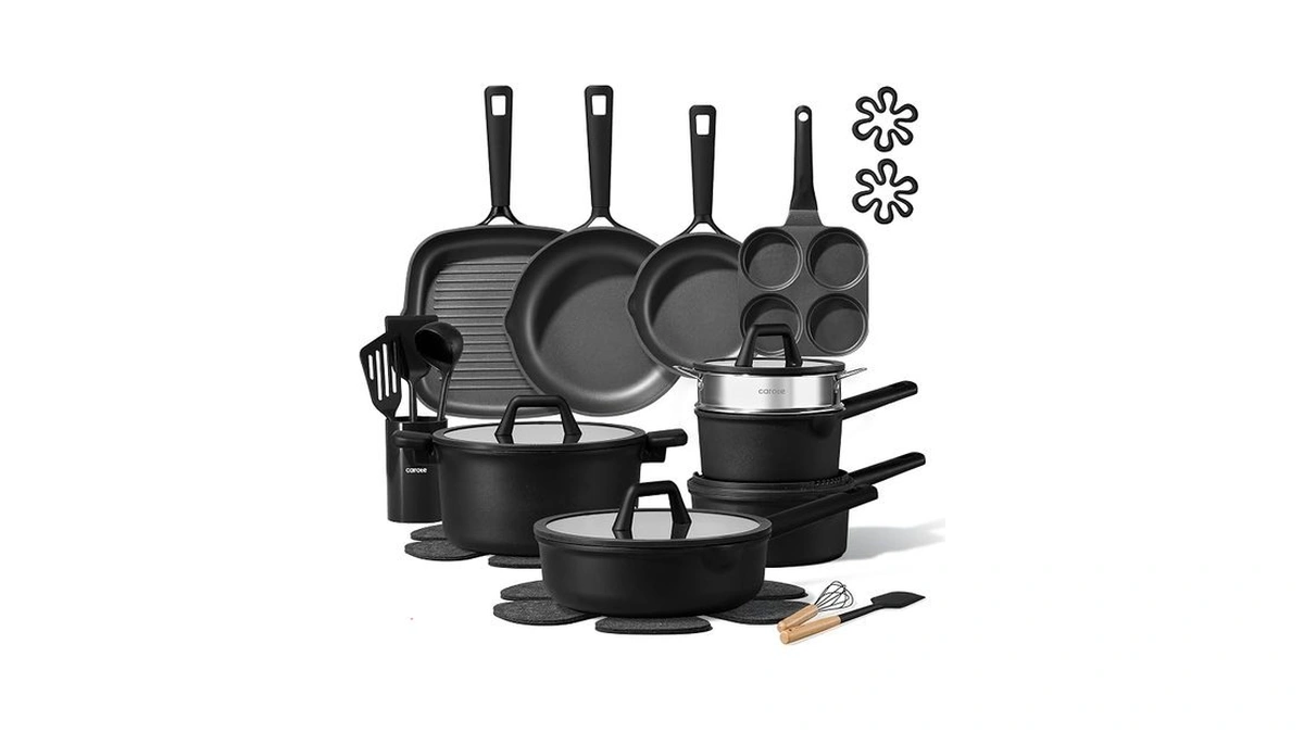 Carote 28pcs Pots And Pans Set, Nonstick Cookware Set Kitchen