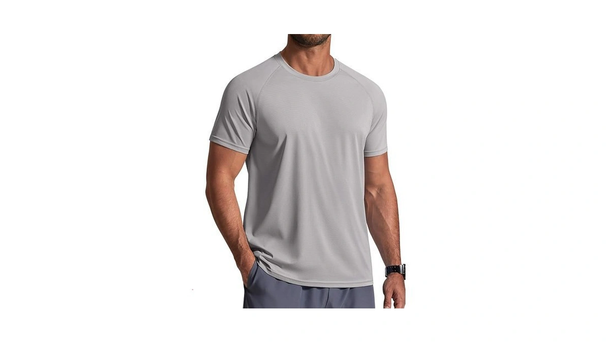 Coofandy Men's Rash Guard Swim Shirt Upf 50+ Short Sleeve