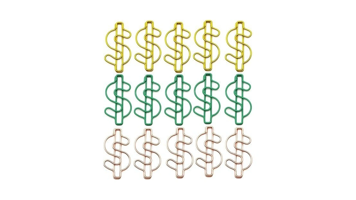 Upquzzfy 20 Pcs Cute Shaped Paper Clips - Metal Paperclips