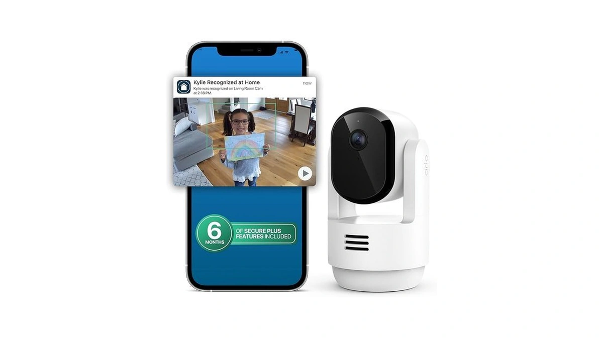 Arlo Essential Indoor Pan Tilt Security Camera 2k (2025 Release)