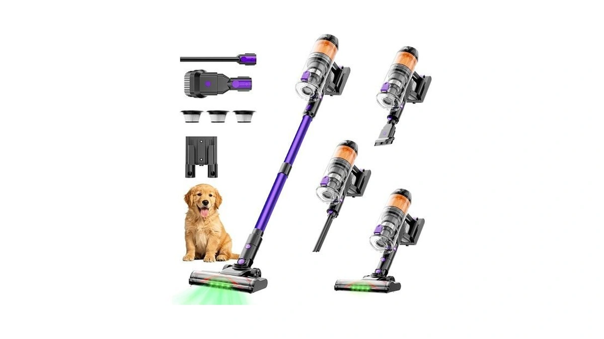 Cotiar Cordless Vacuum Cleaner, 500w 40kpa 60mins Vacuum Cleaners For