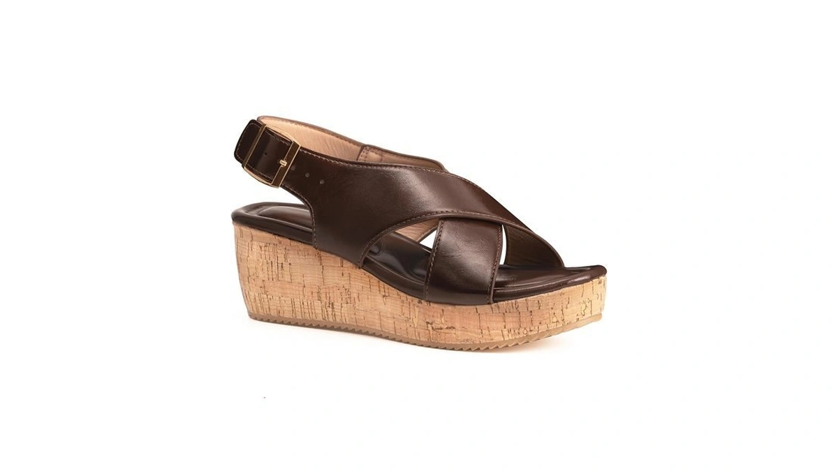 Torotoro Crossband Platform Wedge Sandals For Women With Buckle, Cushioned