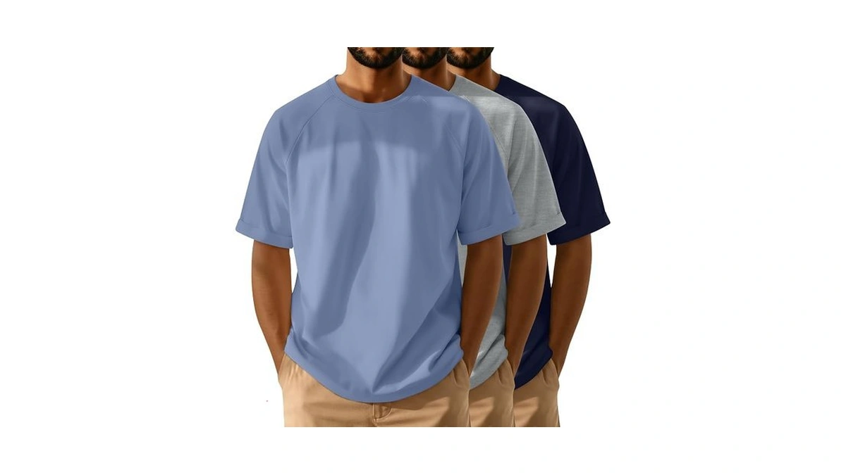 August Alley 3 Pack Men' S Oversized T-shirts Short Sleeve