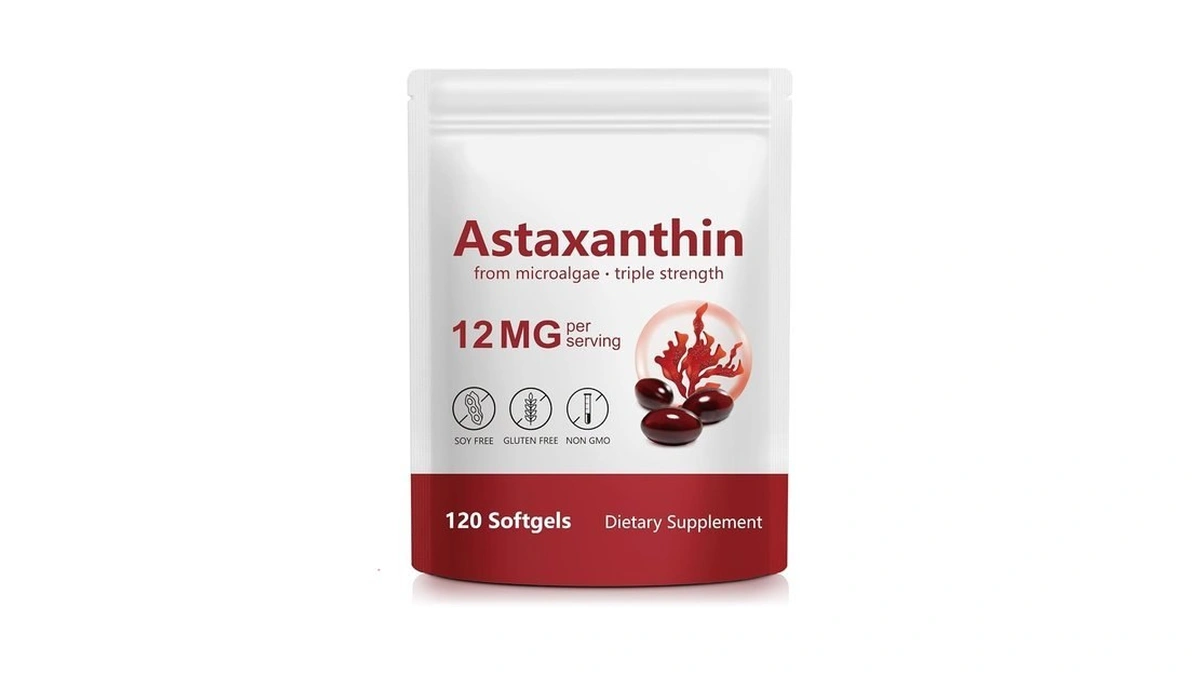 Cacukn Astaxanthin Supplements 12mg, Premium Astaxanthin Antioxidant Supplements, Support Eye,