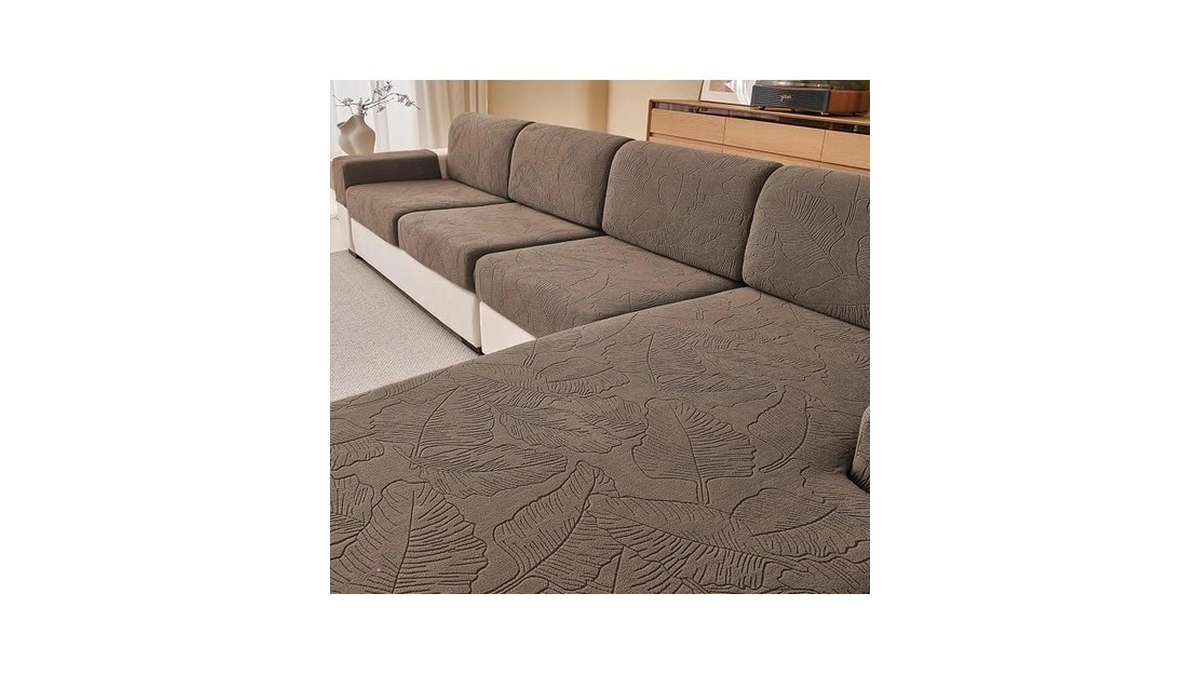 Kavikon Stretch Sectional Couch Covers, Wear Resistant Sofa Slipcovers Washable