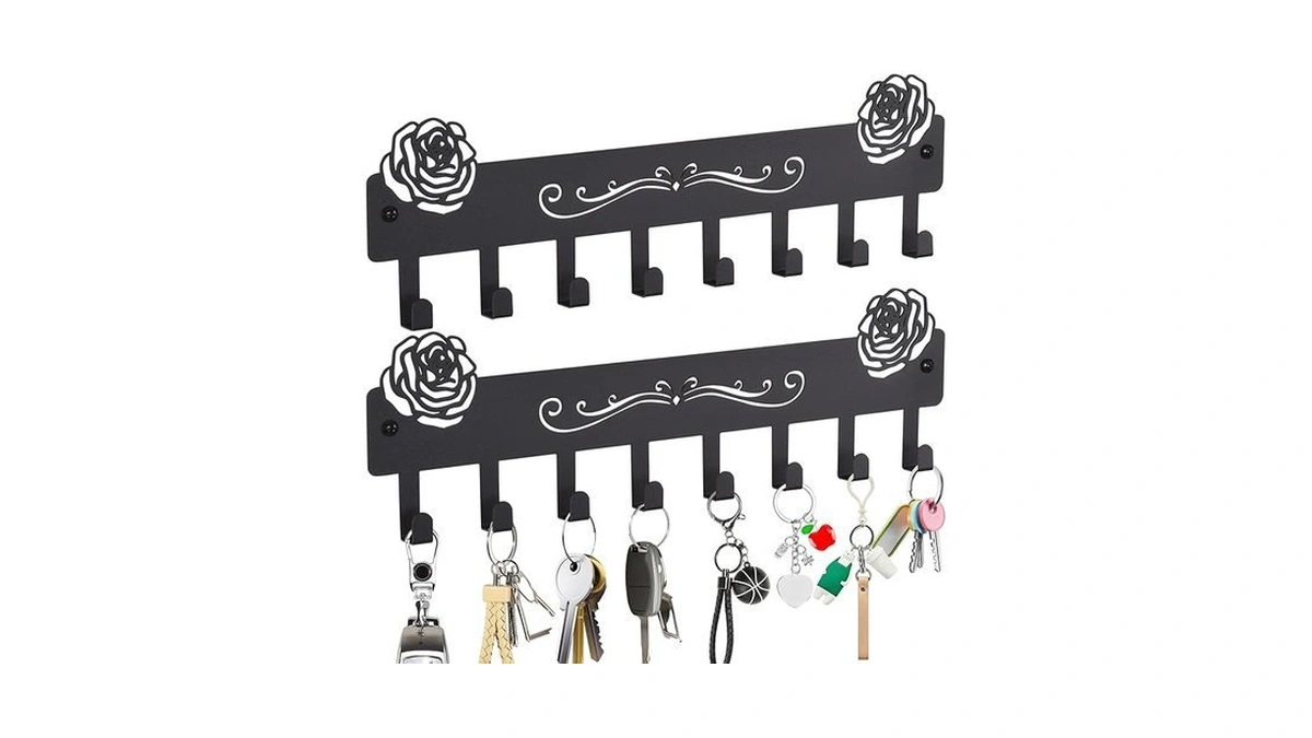 Drgoiyo 2-pack Premium Iron Key Holder For Wall – Dual