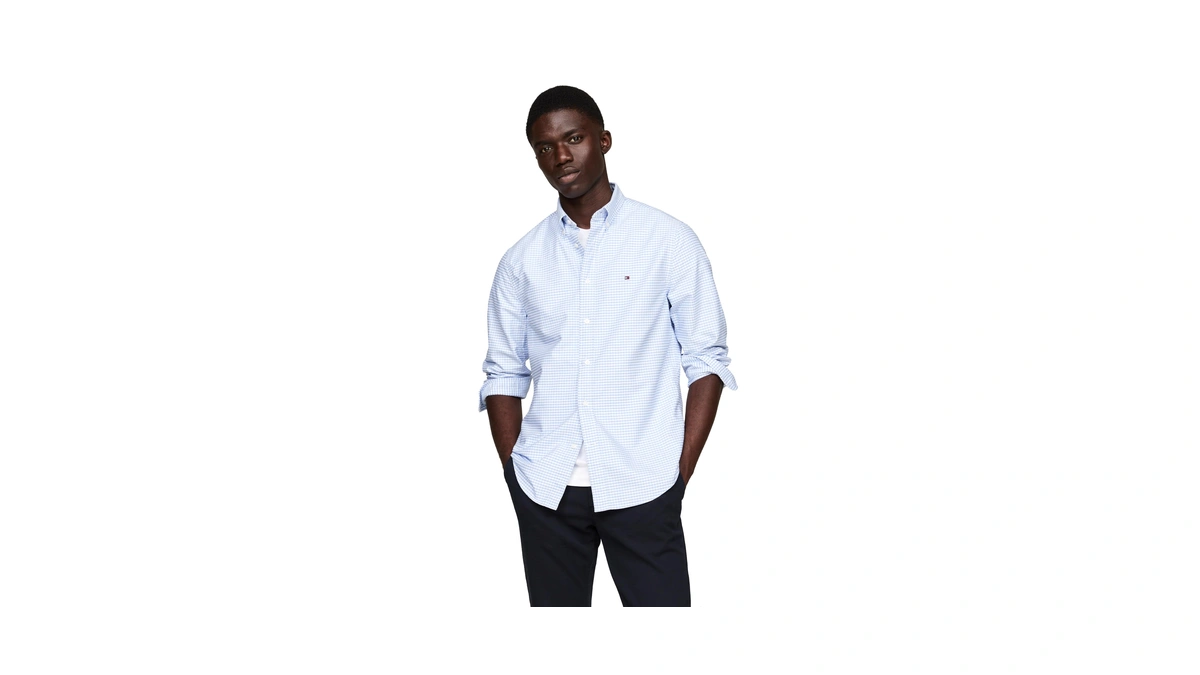 Tommy Hilfiger Men's Long Sleeve Oxford Shirts In Regular Fit,