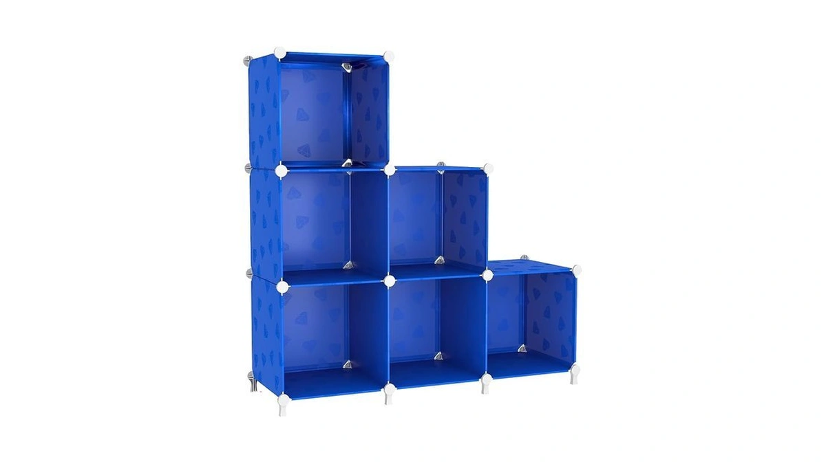 Unku Cube Storage Organizer, 6 Cube Closet Organizer Storage Shelves,