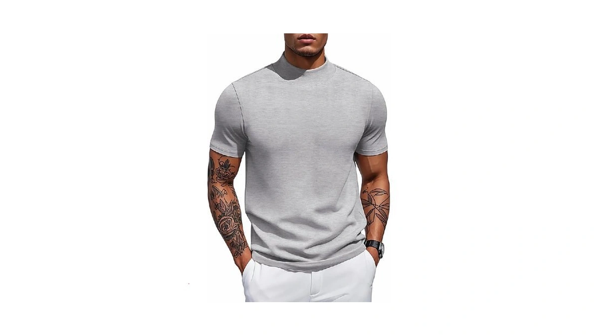 Coofandy Mens Mock Turtle Neck Sweater Thick Turtle Necks Tops