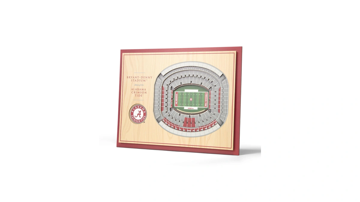 Youthefan Ncaa Alabama Crimson Tide 5-layer Stadiumview 3d Wall Art