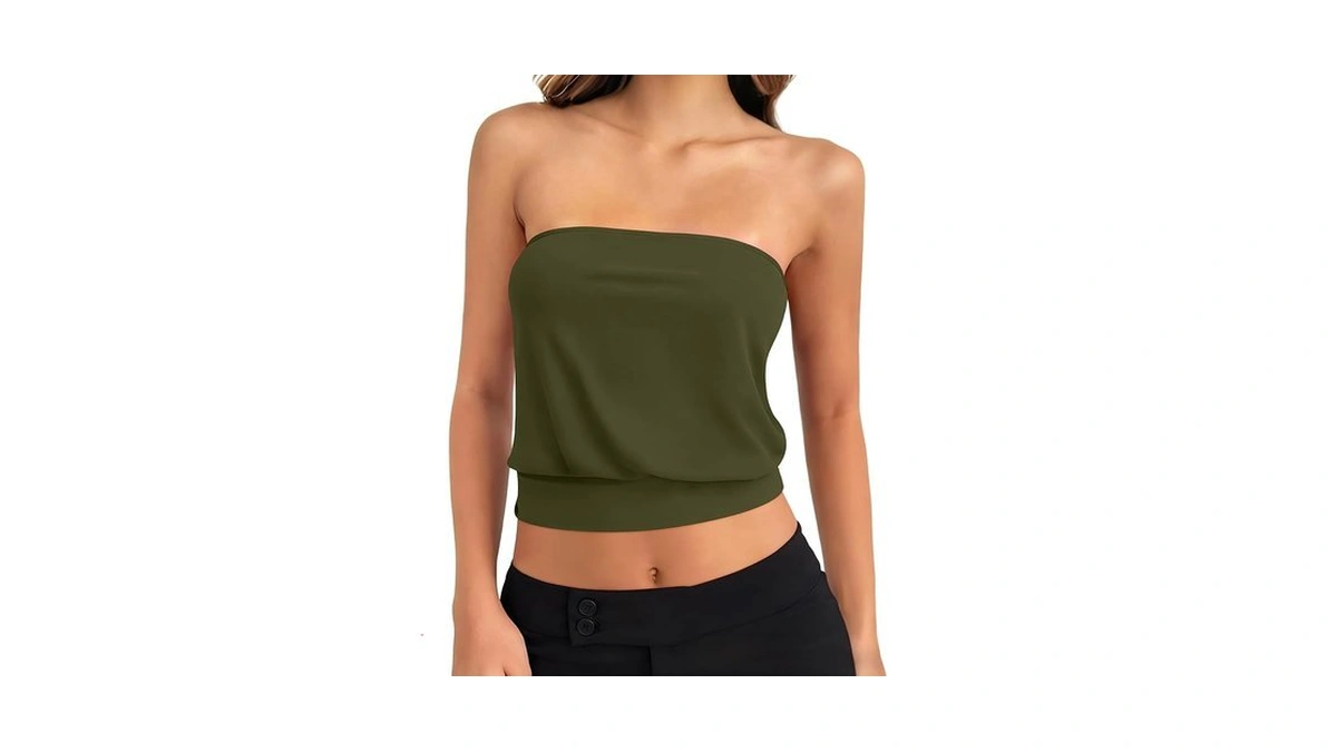 Amazon : Anrabess Tube Tops For Women Bandeau Str