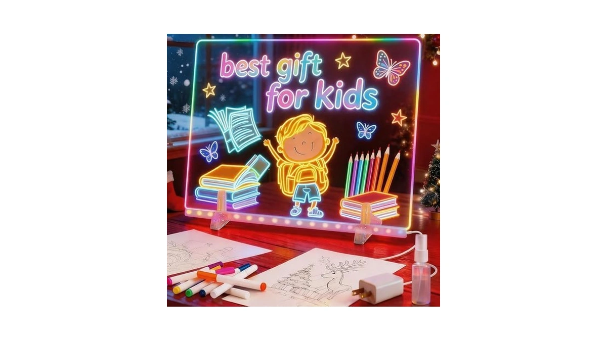 20'' Lumi Led Drawing Board For Kids- Erasable Acrylic Electronic