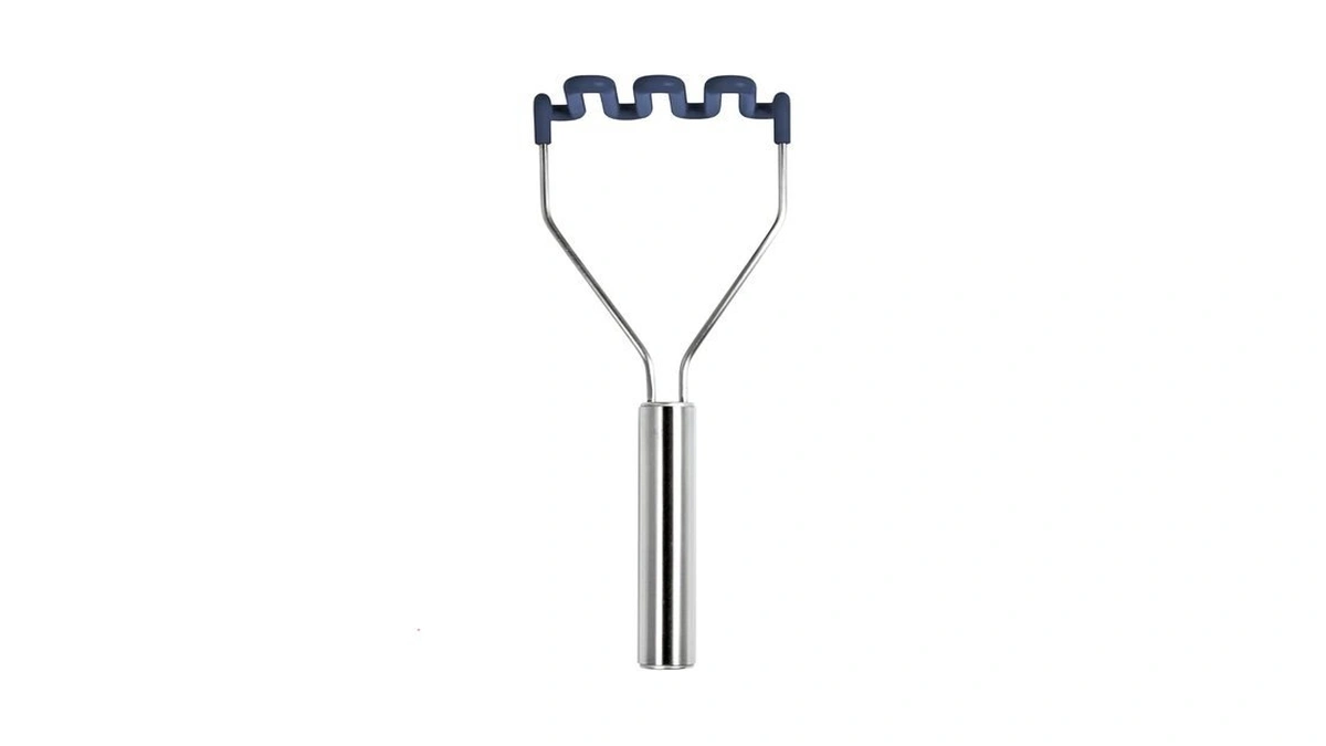 Tovolo Silicone Potato Masher Stainless Steel Handle Deep Indigo Dishwasher
