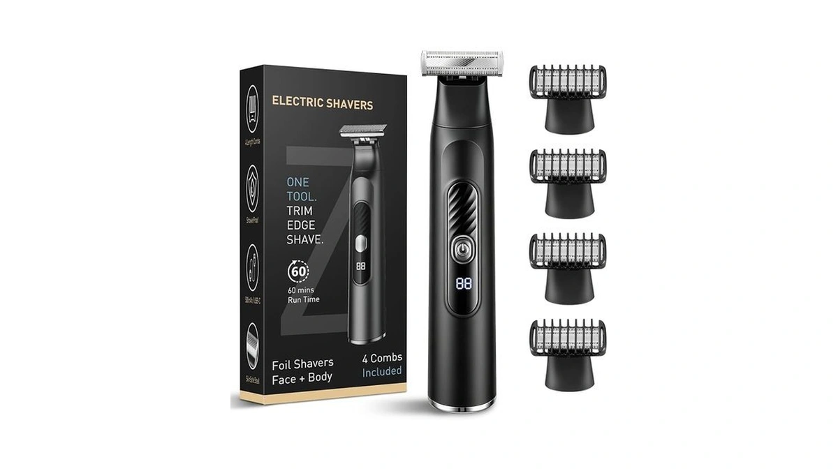 Raxmetry Beard Trimmer For Men, All-in-one Tool Electric Shaver For